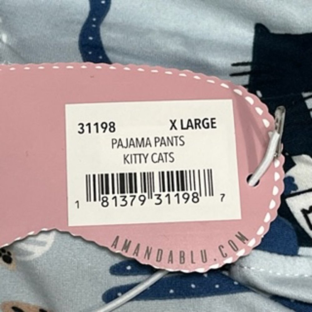AMANDA BLU Cat Print Lounge P'Jama  Rama Pants Size XL NWT - Picture 5 of 11